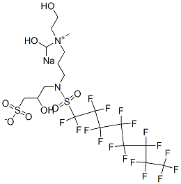 sodio[3-[[(heptadecafluorooctyl)sulphonyl](2-hydroxy-3-sulphonatopropyl)amino]propyl](2-hydroxyethyl)dimethylammonium hydroxide CAS#: 94133-91-2