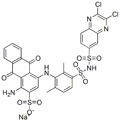 sodium 1-amino-4-[3-[[(2,3-dichloro-6-quinoxalinyl)sulphonyl]sulphamoyl]-2,6-dimethylphenyl]amino-9,10-dihydro-9,10-dioxoanthracene-2-sulphonate CAS#: 97375-13-8