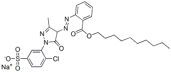 sodium 1-decyl 2-[[1-(2-chloro-5-sulphonatophenyl)-4,5-dihydro-3-methyl-5-oxo-1H-pyrazol-4-yl]azo]benzoate CAS#: 90677-61-5