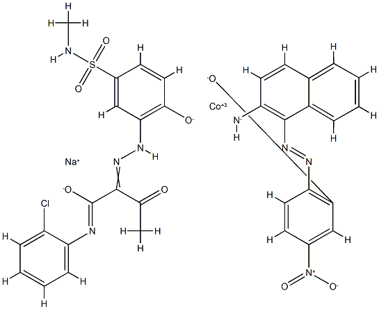 sodium [2-[(2-amino-1-naphthyl)azo]-5-nitrophenolato(2-)][N-(2-chlorophenyl)-2-[[2-hydroxy-5-[(methylamino)sulphonyl]phenyl]azo]-3-oxobutyramidato(2-)]cobaltate(1-) CAS#: 93776-36-4