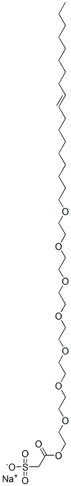 sodium 2-[(3,6,9,12,15,18,21-heptaoxanonatriacont-30-enyl)oxy]-2-oxoethane-1-sulphonate CAS#: 94386-38-6