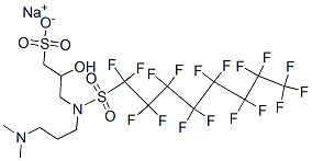 sodium 3-[[3-(dimethylamino)propyl][(heptadecafluorooctyl)sulphonyl]amino]-2-hydroxypropanesulphonate CAS#: 94133-90-1