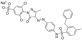 sodium 4-[4-[[4-[[benzyl(p-tolyl)sulphonyl]amino]phenyl]azo]-4,5-dihydro-3-methyl-5-oxo-1H-pyrazol-1-yl]-3,5-dichlorobenzenesulphonate CAS#: 94213-47-5