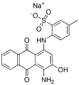 sodium 4-[(4-amino-9,10-dihydro-3-hydroxy-9,10-dioxo-1-anthryl)amino]toluene-3-sulphonate CAS#: 93940-50-2