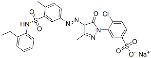 sodium 4-chloro-3-[4-[[3-[[(2-ethylphenyl)amino]sulphonyl]-p-tolyl]azo]-4,5-dihydro-3-methyl-5-oxo-1H-pyrazol-1-yl]benzenesulphonate CAS#: 94278-14-5