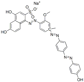 sodium 4,6-dihydroxy[[4-[[4-[(4-hydroxyphenyl)azo]phenyl]azo]-6-methoxy-p-tolyl]azo]naphthalene-2-sulphonate CAS#: 94248-17-6