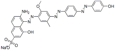 sodium 6-amino-4-hydroxy-5-[[4-[[4-[(4-hydroxyphenyl)azo]phenyl]azo]-6-methoxy-m-tolyl]azo]naphthalene-2-sulphonate CAS#: 94200-90-5