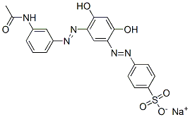 sodium p-[[5-[(3-acetamidophenyl)azo]-2,4-dihydroxyphenyl]azo]benzenesulphonate CAS#: 94386-26-2
