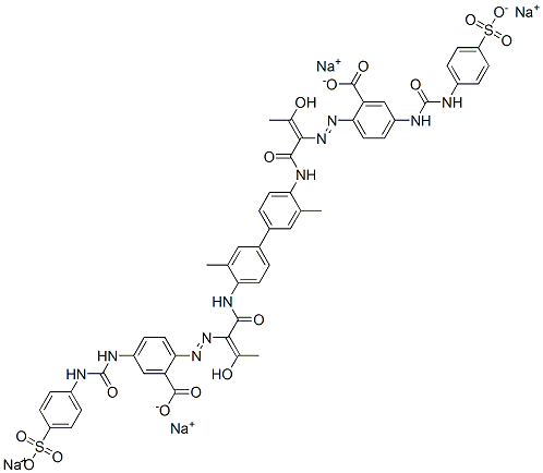 tetrasodium 2,2'-[(3,3'-dimethyl[1,1'-biphenyl]-4,4'-diyl)bis[imino[1-(1-hydroxyethylidene)-2-oxo-2,1-ethanediyl]azo]]bis[5-[[[(4-sulphonatophenyl)amino]carbonyl]amino]benzoate] CAS#: 94160-42-6