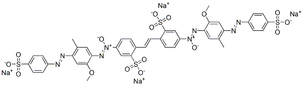 tetrasodium 4,4'-bis[[2-methoxy-5-methyl-4-[(4-sulphonatophenyl)azo]phenyl]-N,N,O-azoxy]stilbene-2,2'-disulphonate CAS#: 93982-65-1