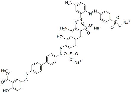 tetrasodium 5-[[4'-[[8-amino-7-[[5-amino-2-[(4-sulphonatophenyl)azo]phenyl]azo]-1-hydroxy-3,6-disulphonato-2-naphthyl]azo][1,1'-biphenyl]-4-yl]azo]salicylate CAS#: 94158-41-5