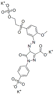 tripotassium 4,5-dihydro-4-[[2-methoxy-5-[[2-(sulphonatooxy)ethyl]sulphonyl]phenyl]azo]-5-oxo-1-(4-sulphonatophenyl)-1H-pyrazole-3-carboxylate CAS#: 97416-97-2