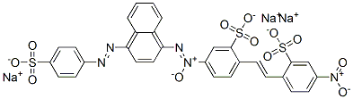 trisodium 2-[2-(4-nitro-2-sulphonatophenyl)vinyl]-5-[[4-[(4-sulphonatophenyl)azo]-1-naphthyl]-N,N,O-azoxy]benzenesulphonate CAS#: 93964-15-9