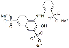 trisodium 3-hydroxy-4-[(2-sulphonatophenyl)azo]naphthalene-2,7-disulphonate CAS#: 93942-40-6