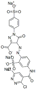 trisodium 4-[[4-[[(3,6-dichloropyridazin-4-yl)carbonyl]amino]-2-sulphonatophenyl]azo]-4,5-dihydro-5-oxo-1-(4-sulphonatophenyl)-1H-pyrazole-3-carboxylate CAS#: 94021-11-1