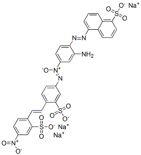 trisodium 5-[[2-amino-4-[[4-[2-(4-nitro-2-sulphonatophenyl)vinyl]-3-sulphonatophenyl]azoxy]phenyl]azo]naphthalene-1-sulphonate CAS#: 90604-82-3