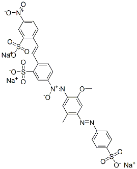 trisodium 5-[[2-methoxy-5-methyl-4-[(4-sulphonatophenyl)azo]phenyl]-N,N,O-azoxy]-2-[2-(4-nitro-2-sulphonatophenyl)vinyl]benzenesulphonate CAS#: 94278-15-6