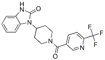 1-(1-([6-(TRIFLUOROMETHYL)PYRIDIN-3-YL]CARBONYL)PIPERIDIN-4-YL)-1,3-DIHYDRO-2H-BENZIMIDAZOL-2-ONE CAS#: 909682-74-2