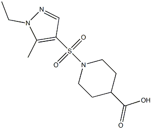 1-[(1-Ethyl-5-methyl-1H-pyrazol-4-yl)sulfonyl]piperidine-4-carboxylic acid CAS#: 956439-93-3