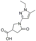 1-(1-ethyl-5-methyl-1H-pyrazol-3-yl)-5-oxopyrrolidine-3-carboxylic acid(SALTDATA: FREE) CAS#: 925199-99-1