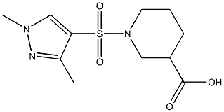 1-[(1,3-Dimethyl-1H-pyrazol-4-yl)sulfonyl]piperidine-3-carboxylic acid CAS#: 956352-22-0