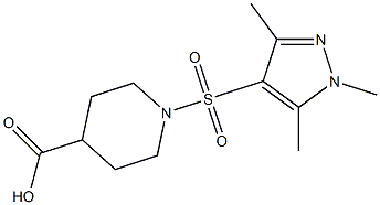 1-[(1,3,5-Trimethyl-1H-pyrazol-4-yl)sulfonyl]piperidine-4-carboxylic acid CAS#: 956439-57-9