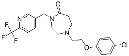 1-[2-(4-CHLOROPHENOXY)ETHYL]-4-([6-(TRIFLUOROMETHYL)PYRIDIN-3-YL]METHYL)-1,4-DIAZEPAN-5-ONE CAS#: 909659-29-6