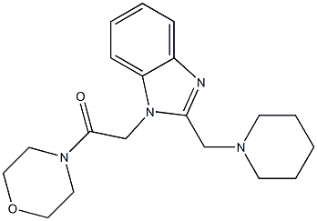 1-[2-(4-morpholinyl)-2-oxoethyl]-2-(1-piperidinylmethyl)-1H-benzimidazole CAS#: 943103-98-8