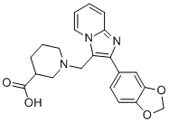 1-(2-BENZO[1,3]DIOXOL-5-YL-IMIDAZO[1,2-A]PYRIDIN-3-YLMETHYL)-PIPERIDINE-3-CARBOXYLIC ACID CAS#: 904816-43-9