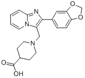 1-(2-BENZO[1,3]DIOXOL-5-YL-IMIDAZO[1,2-A]PYRIDIN-3-YLMETHYL)-PIPERIDINE-4-CARBOXYLIC ACID CAS#: 904814-29-5