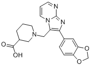 1-(2-BENZO[1,3]DIOXOL-5-YL-IMIDAZO[1,2-A]PYRIMIDIN-3-YLMETHYL)-PIPERIDINE-3-CARBOXYLIC ACID CAS#: 904816-50-8