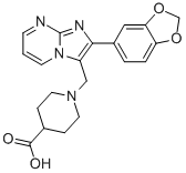1-(2-BENZO[1,3]DIOXOL-5-YL-IMIDAZO[1,2-A]PYRIMIDIN-3-YLMETHYL)-PIPERIDINE-4-CARBOXYLIC ACID CAS#: 912770-72-0