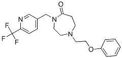 1-(2-PHENOXYETHYL)-4-([6-(TRIFLUOROMETHYL)PYRIDIN-3-YL]METHYL)-1,4-DIAZEPAN-5-ONE CAS#: 909690-83-1