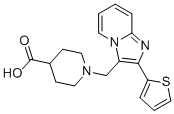 1-(2-THIOPHEN-2-YL-IMIDAZO[1,2-A]PYRIDIN-3-YLMETHYL)-PIPERIDINE-4-CARBOXYLIC ACID CAS#: 904817-36-3