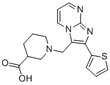 1-(2-THIOPHEN-2-YL-IMIDAZO[1,2-A]PYRIMIDIN-3-YLMETHYL)-PIPERIDINE-3-CARBOXYLIC ACID CAS#: 912770-78-6