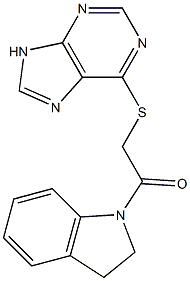 1-(2,3-dihydro-1H-indol-1-yl)-2-(9H-purin-6-ylsulfanyl)ethanone CAS#: 931239-18-8