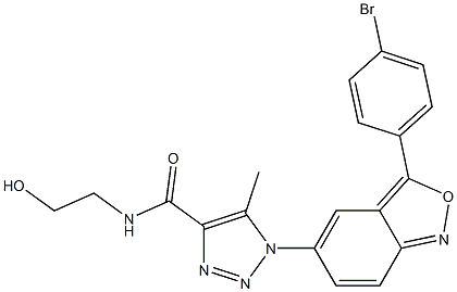 1-[3-(4-bromophenyl)-2,1-benzoxazol-5-yl]-N-(2-hydroxyethyl)-5-methyl-1H-1,2,3-triazole-4-carboxamide CAS#: 951897-51-1