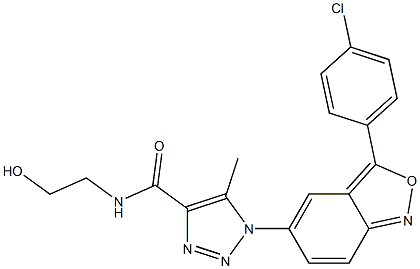 1-[3-(4-chlorophenyl)-2,1-benzoxazol-5-yl]-N-(2-hydroxyethyl)-5-methyl-1H-1,2,3-triazole-4-carboxamide CAS#: 951897-78-2
