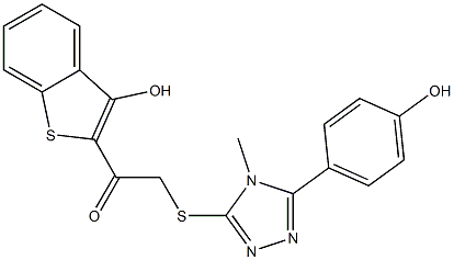 1-(3-hydroxy-1-benzothien-2-yl)-2-{[5-(4-hydroxyphenyl)-4-methyl-4H-1,2,4-triazol-3-yl]thio}ethanone CAS#: 946951-32-2