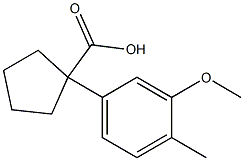 1-(3-methoxy-4-methylphenyl)cyclopentane-1-carboxylic acid CAS#: 923172-11-6