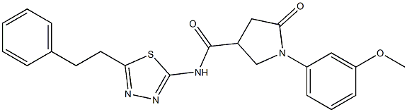 1-(3-methoxyphenyl)-5-oxo-N-[5-(2-phenylethyl)-1,3,4-thiadiazol-2-yl]pyrrolidine-3-carboxamide CAS#: 914350-00-8