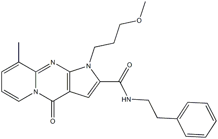 1-(3-methoxypropyl)-9-methyl-4-oxo-N-(2-phenylethyl)-1,4-dihydropyrido[1,2-a]pyrrolo[2,3-d]pyrimidine-2-carboxamide CAS#: 900870-38-4