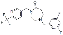 1-(3,5-DIFLUOROBENZYL)-4-([6-(TRIFLUOROMETHYL)PYRIDIN-3-YL]METHYL)-1,4-DIAZEPAN-5-ONE CAS#: 909659-02-5
