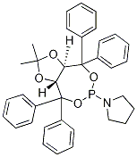 1-[(3aR,8aR)-tetrahydro-2,2-diMethyl-4,4,8,8-tetraphenyl-1,3-dioxolo[4,5-e][1,3,2]dioxaphosphepin-6-yl]-Pyrrolidine CAS#: 913706-72-6