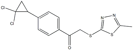 1-[4-(2,2-dichlorocyclopropyl)phenyl]-2-[(5-methyl-1,3,4-thiadiazol-2-yl)thio]ethanone CAS#: 948163-33-5