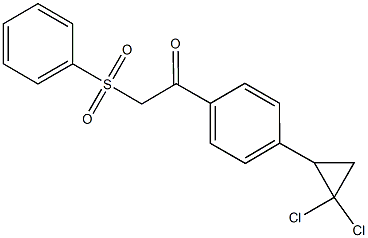 1-[4-(2,2-dichlorocyclopropyl)phenyl]-2-(phenylsulfonyl)ethanone CAS#: 914357-57-6