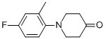 1-(4-fluoro-2-methylphenyl)piperidin-4-one CAS#: 938458-77-6