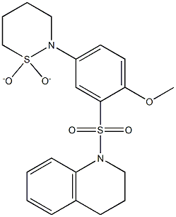 1-{[5-(1,1-dioxido-1,2-thiazinan-2-yl)-2-methoxyphenyl]sulfonyl}-1,2,3,4-tetrahydroquinoline CAS#: 919973-19-6