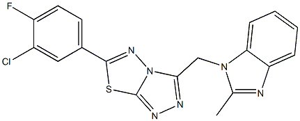 1-{[6-(3-chloro-4-fluorophenyl)[1,2,4]triazolo[3,4-b][1,3,4]thiadiazol-3-yl]methyl}-2-methyl-1H-benzimidazole CAS#: 929827-83-8