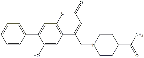 1-[(6-hydroxy-2-oxo-7-phenyl-2H-chromen-4-yl)methyl]piperidine-4-carboxamide CAS#: 905014-98-4
